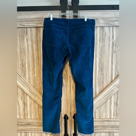 Blue Mid-Rise Corduroy Pants - Picture 3 of 4